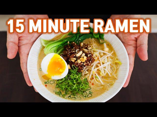 15 Minute Authentic RAMEN at Home! Easy TANTANMEN!