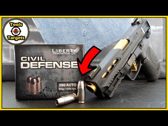 Too LIGHT or Just RIGHT?...Liberty Ammo Civil Defense .380 Auto Ballistic Gel Test!