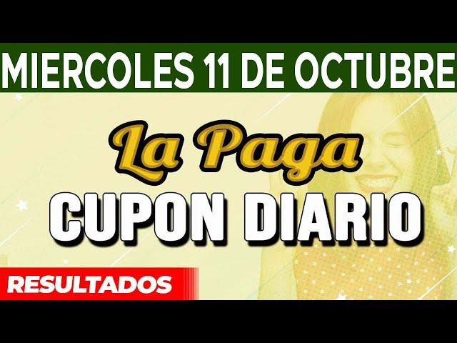 Resultado del sorteo Cupon Diario del Miércoles 11 de Octubre del 2023.