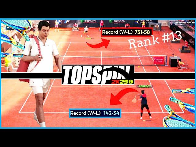 Rank 1000 vs Rank 13 TopSpin 2K25 Player vs Player Gameplay | World Tour | Intense Match