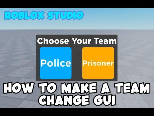 How to Make a Team Change GUI - Roblox Studio