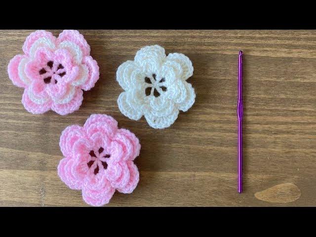 Easy crochet flower/ beginners friendly crochet flower tutorial