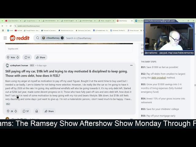 The Ramsey Show Aftershow Show EPISODE #423  Live Financial Advice #daveramsey #babysteps #debtfree