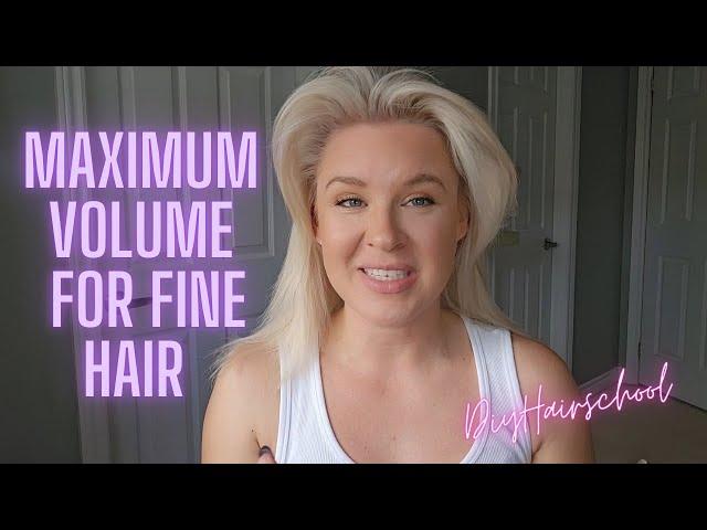 How To Get Tons of Volume In Fine Flat Hair  - Volume Hack For Thin Hair