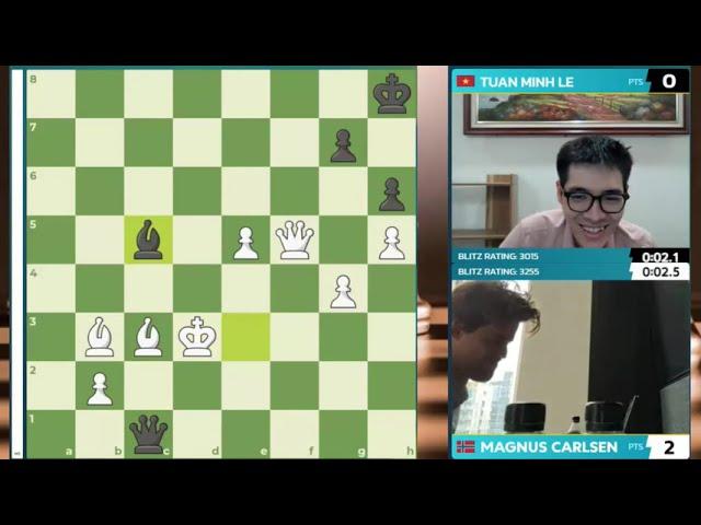 PAWN SAC!! Magnus Carlsen vs Tuan Minh Le || Speed Chess Championship 2024 - R3