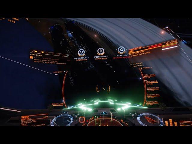 Massive capital class ship arrival - Elite Dangerous