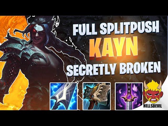 WILD RIFT | FULL SPLITPUSH KAYN = SECRET BROKEN | Challenger Kayn Gameplay | Guide & Build