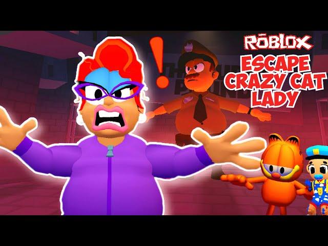 Roblox ESCAPE CRAZY CAT LADY! Obby SPEEDRUN