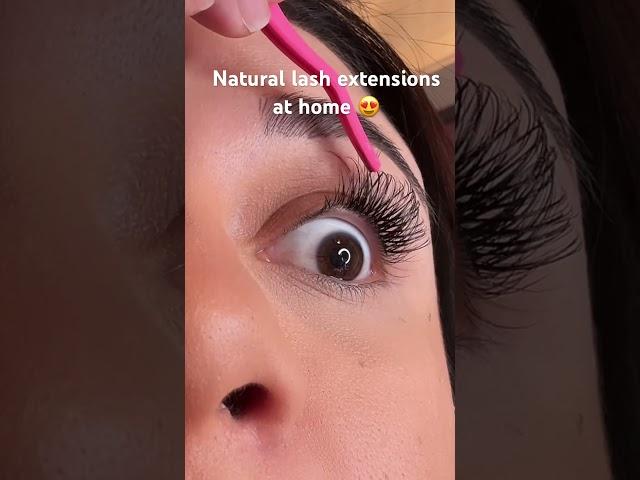 Natural lash extensions tutorial #diylashextensions