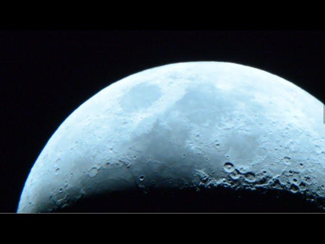 Live Moon Walk with telescope