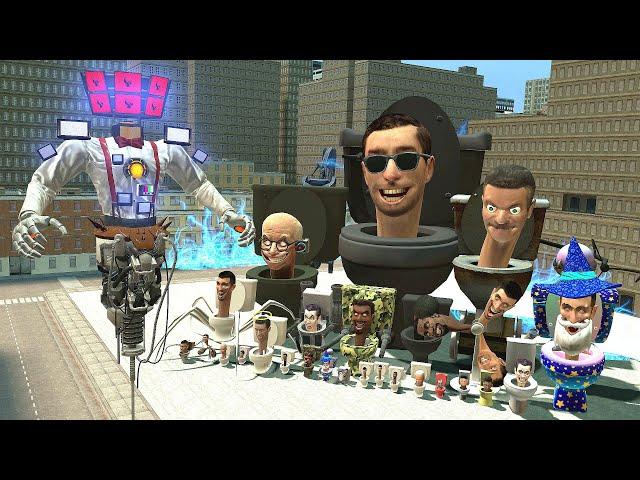 ULTIMATE TV MAN MECHA BOSS VS SKIBIDI TOILET BOSSES GMOD [Garry's Mod]