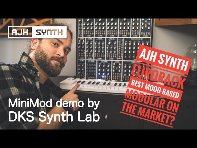 AJH Synth Modular Sound Demo by @DKS-SYNTH-LAB  (MiniMod Eurorack Modular jam, No Talking)