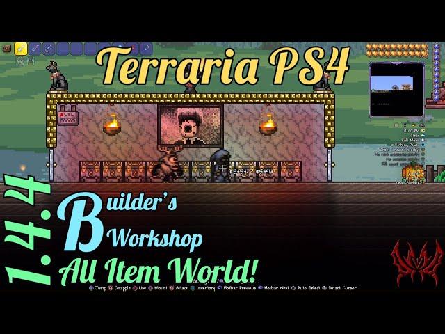 Terraria PS4: All Item World (Builder's Workshop 1.4.4/CN Version) #terraria #laboroflove #aiw