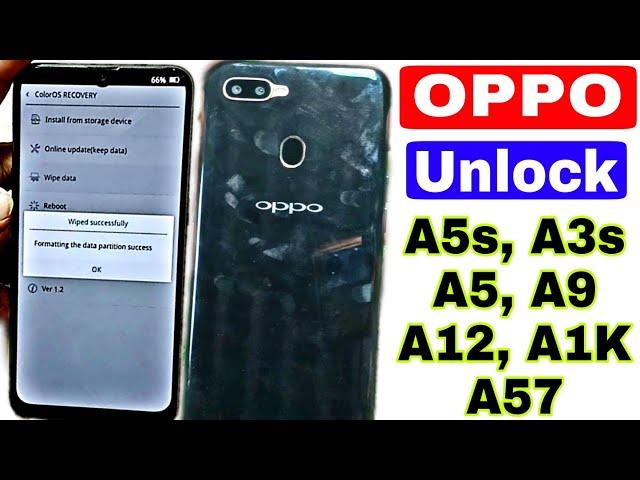 OPPO A5s, A3s, A1k, A57, A12, A5, A9 Hard Reset (Without Pc 2023) All Type Password Lock Remove | ok