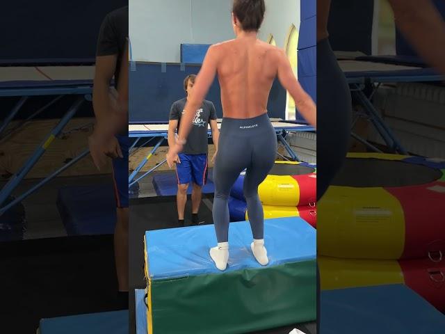 My gymnastics trainer’s first day on the job!