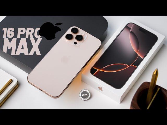 iPhone 16 Pro Max Unboxing and Setup - DESERT TITANIUM