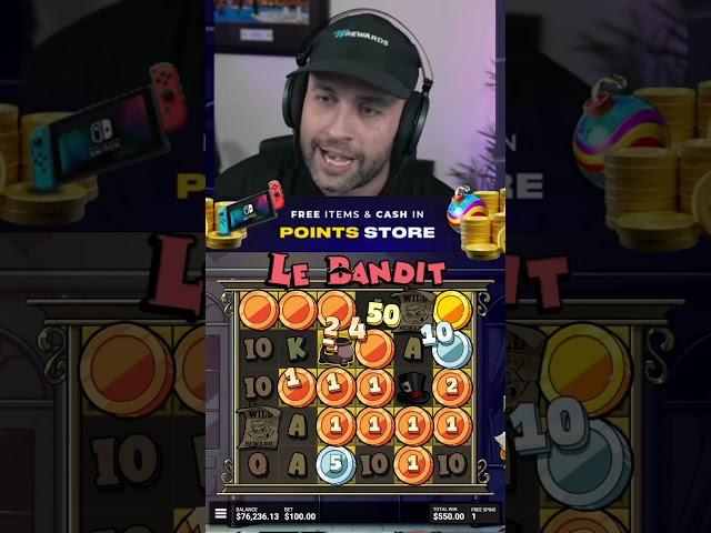 Le bandit 3 scatter paid huge  #slots #gamdom #casino #slot #maxwins #gaming #slotsgames #bigwin