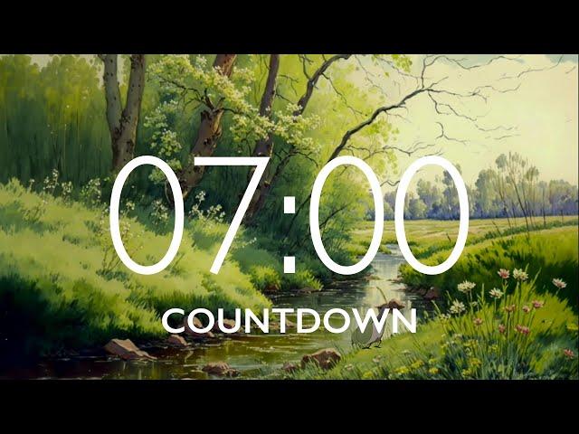 7 Minute Timer with Relaxing Music and Alarm ⏰