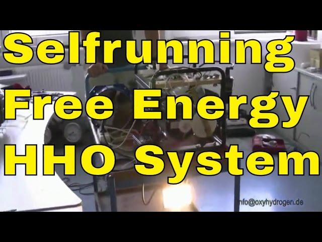 Selfrunning Free Energy Machine - HHO Perpetual Motion System consuming only water