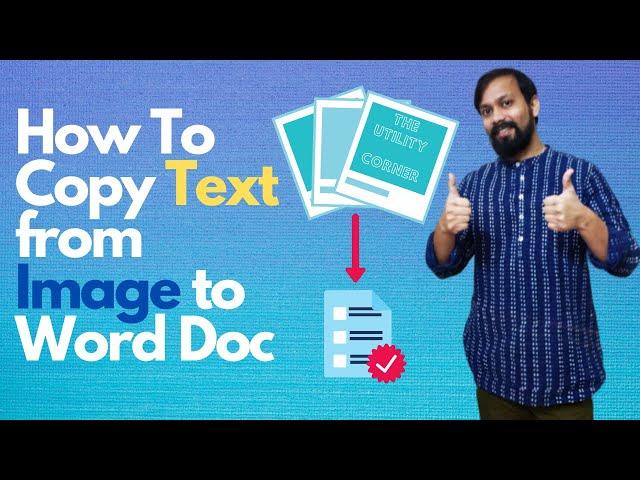 How to copy text from an Image to the Word Document | Windows 10