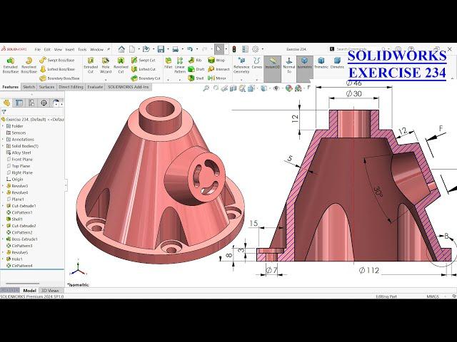 SolidWorks Tutorial for Beginners Exercise 234