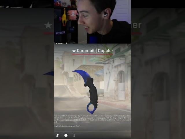 Quick Karambit Sapphire worth of 17k #csgo #cs2 #knifeunboxing  #gaming #twitch