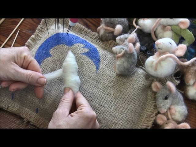 Needle Felted Sleepy Mice