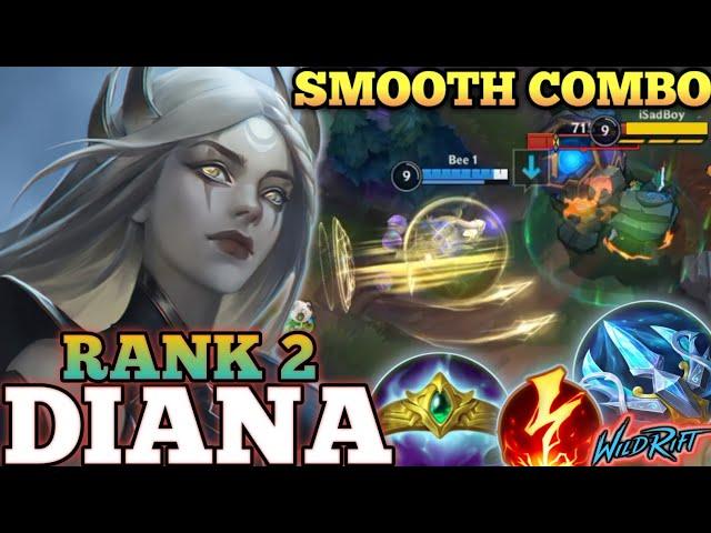 DIANA FAST HAND ULT COMBO ASSASSINATION! MONSTER OP BUILD - TOP 2 GLOBAL DIANA BY Bee 1 - WILD RIFT