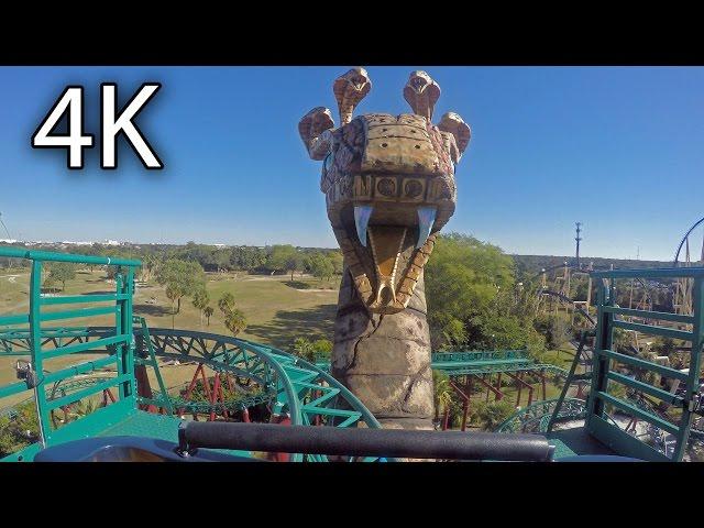 Cobra's Curse front seat on-ride 4K POV Busch Gardens Tampa