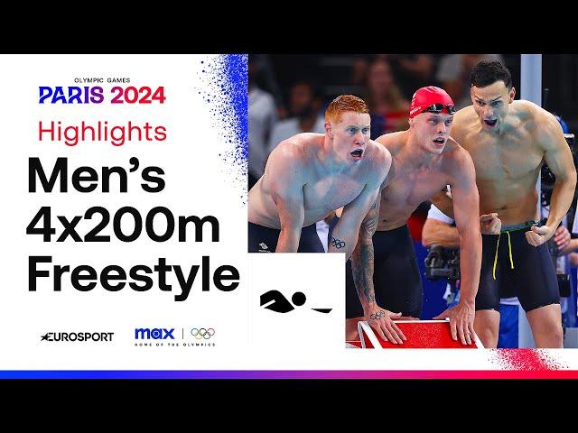 GB RETAIN RELAY TITLE!  | Men's Swimming 4X200m Freestyle Highlights | #Paris2024