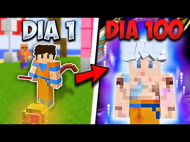 Passei 100 Dias no Minecraft Dragon Ball