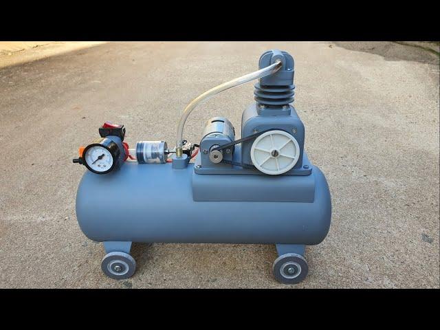 Homemade mini Air Compressor from PVC Pipe and Motor 775