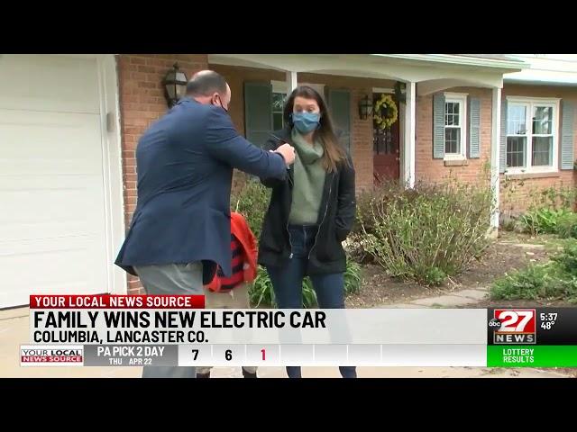 Family Wins New Electric Car from Powerhome Solar