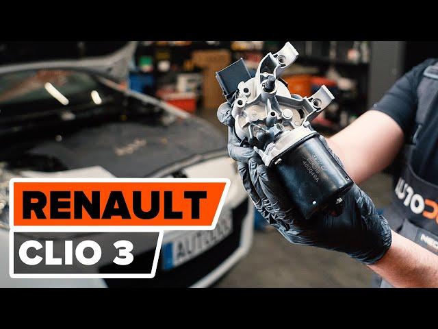 How to change wiper motor on RENAULT CLIO 3 [TUTORIAL AUTODOC]