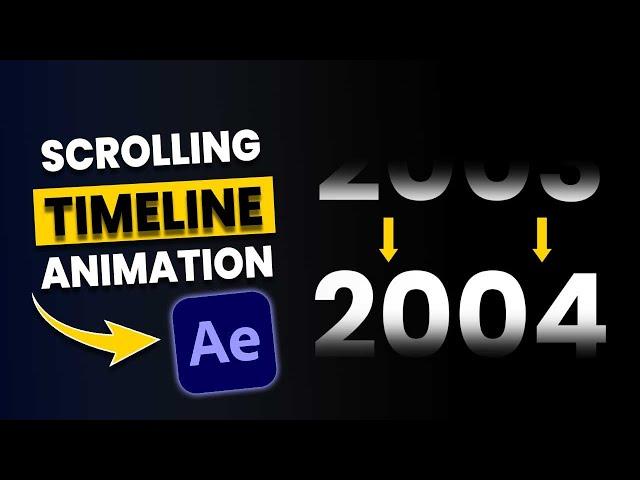 How to make a timeline scrolling animation in after effects