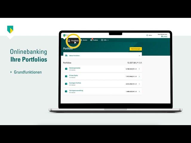 Bethmann Bank Onlinebanking - "Mein Portal" Portfolio