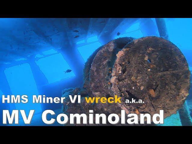 Paolo VDL: Best Malta Wrecks - Royal Navy HMS Miner VI a.k.a. "MV Cominoland" (light:Orcatorch D550)