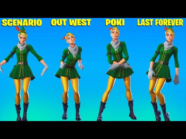 Fortnite SNOWBELL Skin Showcase With Best Dances & Emotes!