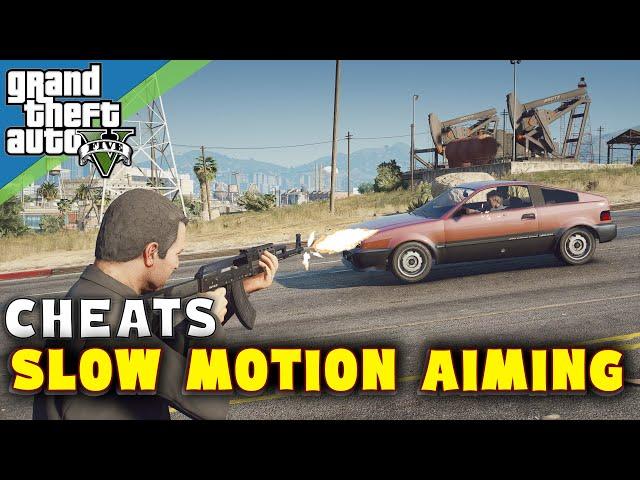 GTA 5 - PHONE CHEATS - " Slow Motion Aiming " ( All Consoles & PC )