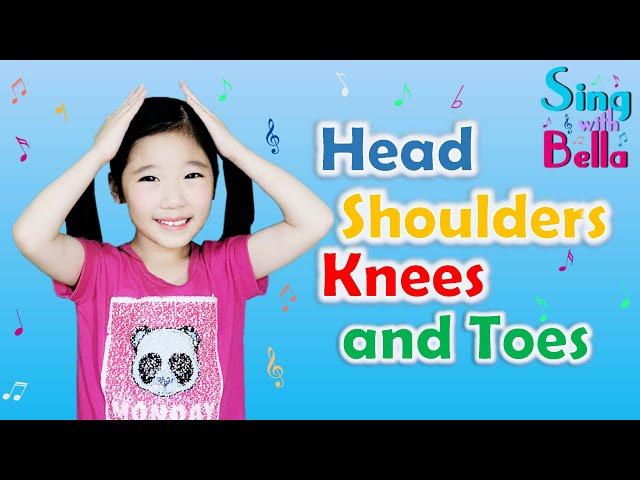 Head Shoulders Knees and Toes With lyrics | Kids Action Songs | Sing with Bella