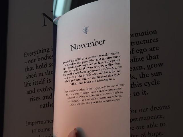 'November's theme is impermanence' -Joey Hulin, Your Spiritual Almanac