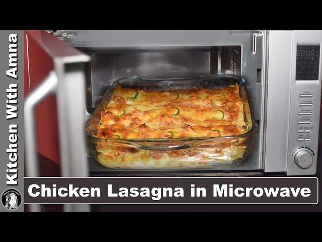 Chicken Lasagna in Microwave oven - Lasagna Recipe With White Sauce - Kitchen With Amna