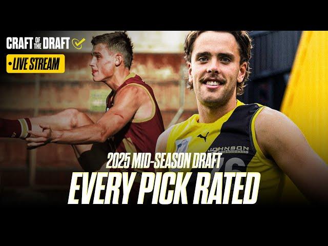 2025 AFL Mid-Season Draft LIVE STREAM | Craft of the Draft AFL
