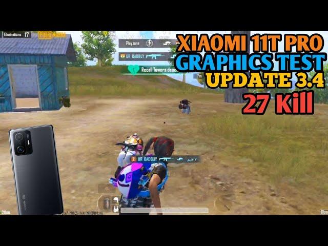 XIAOMI 11T PRO PUBG 90FPS TEST | MI 11T PRO PUBG GRAPHICS TEST 2024 / UPDATE 3.4 +4 FINGER GYROSCOPE