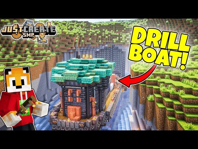 I DRILLED a HUGE TUNNEL in Minecraft Create Mod