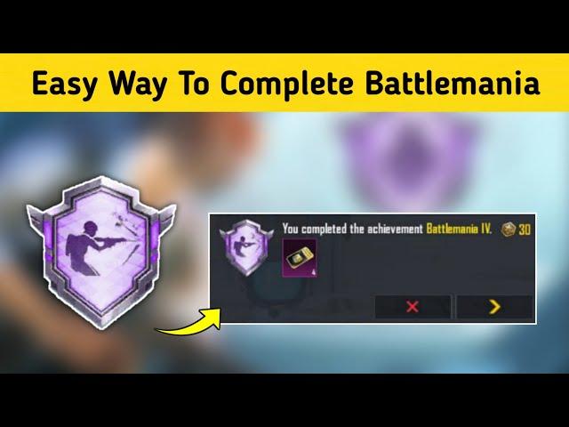 Easy Way To Complete Battlemania Achievement In Bgmi |Pubg | How To Complete Battlemania Achievement