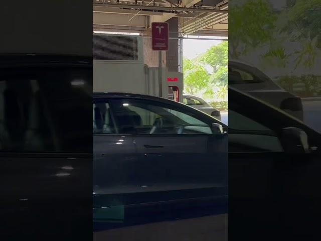 The FIRST Tesla Supercharger in Hawaii!!! #shorts