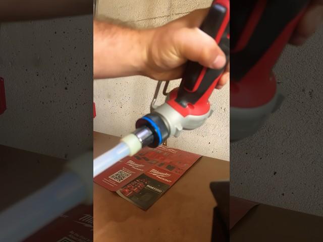 Expandable pex is the best waterline! Pex type A #milwaukeetools #tools #plumbing #water #shorts