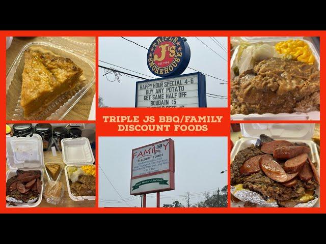 2 Full Meals For Only 30$/5th Ward/ Houston Texas Hidden Gems/TRIPLE JS BBQ/FAMILY DISCOUNT FOODS