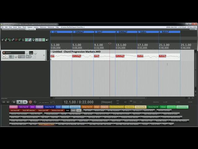 ReaTrak (REAPER Chord Track) Demo Chords from Markers